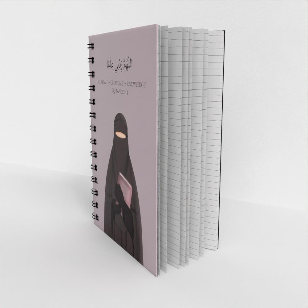A5 Islamic Quran Spiral Journal: Niqabi Muslim Notebook