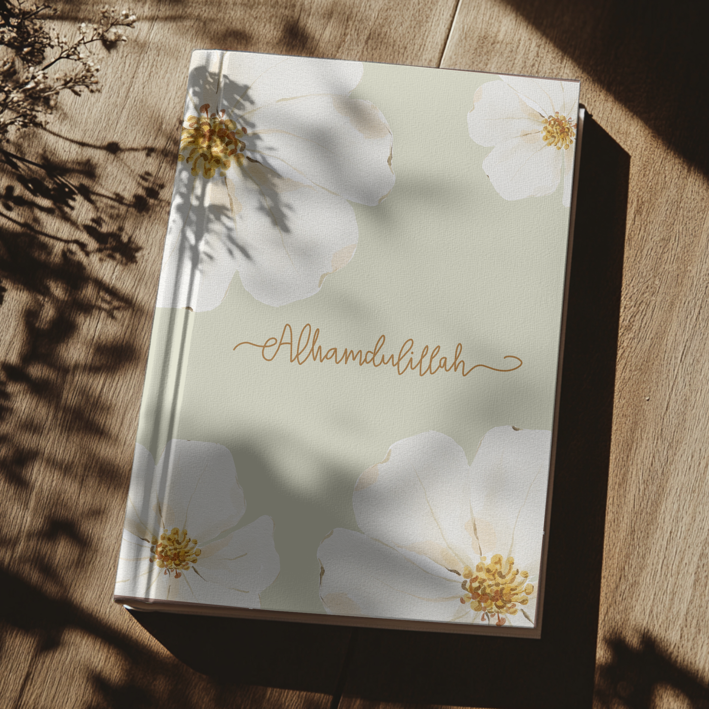 Alhamdulillah Islamic Journal: Pink/Green Floral Muslim Planner, Eid Gift