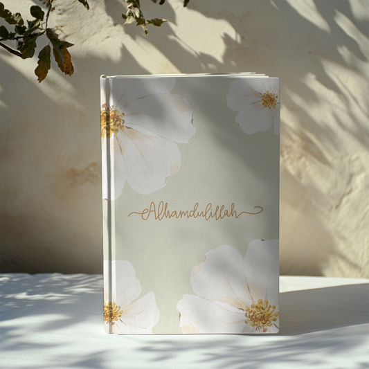 Alhamdulillah Islamic Journal: Pink/Green Floral Muslim Planner, Eid Gift