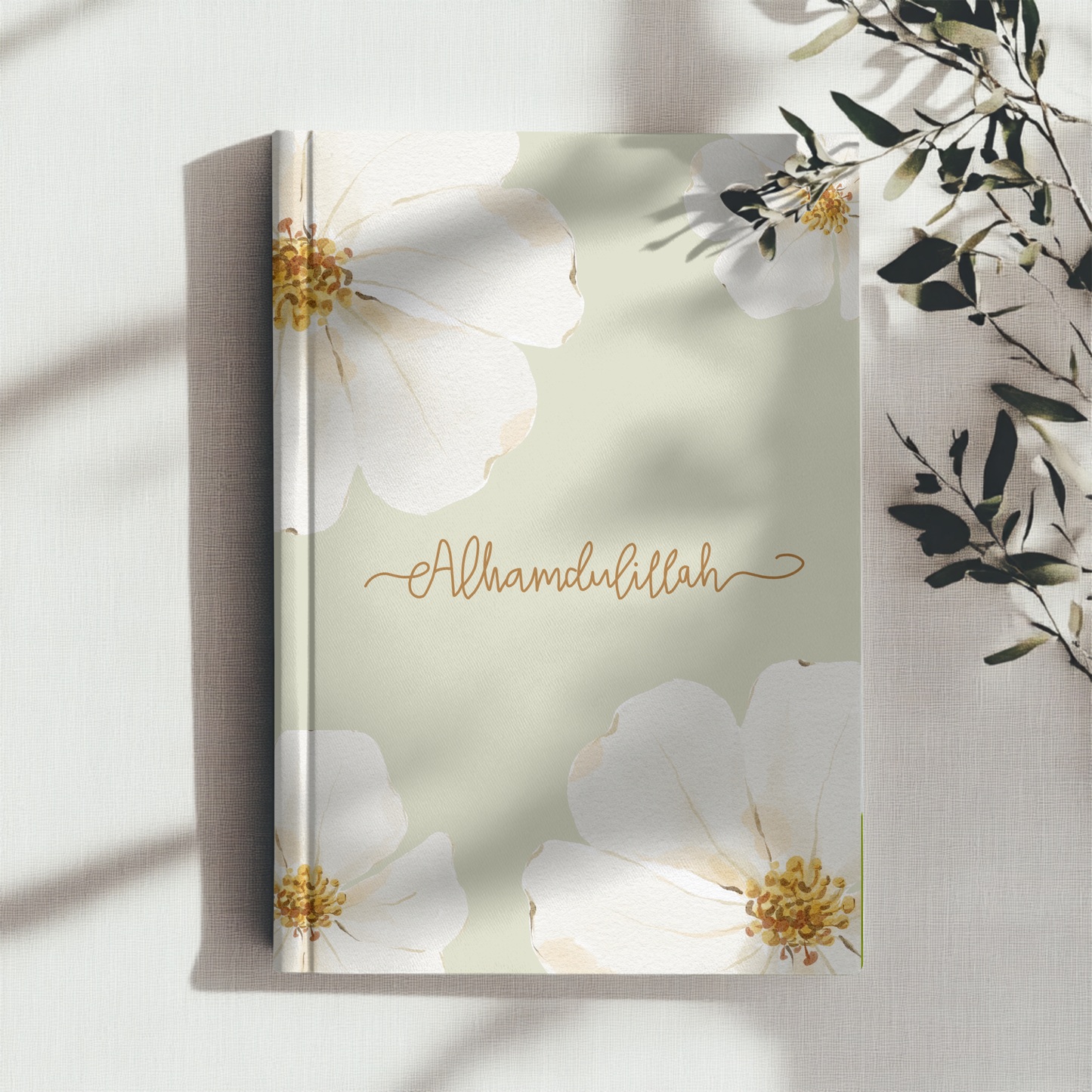Alhamdulillah Islamic Journal: Pink/Green Floral Muslim Planner, Eid Gift