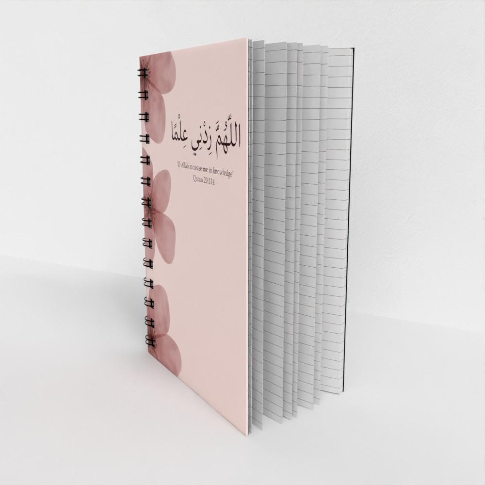 A5 Islamic Knowledge Spiral Journal: Floral Muslim Notebook