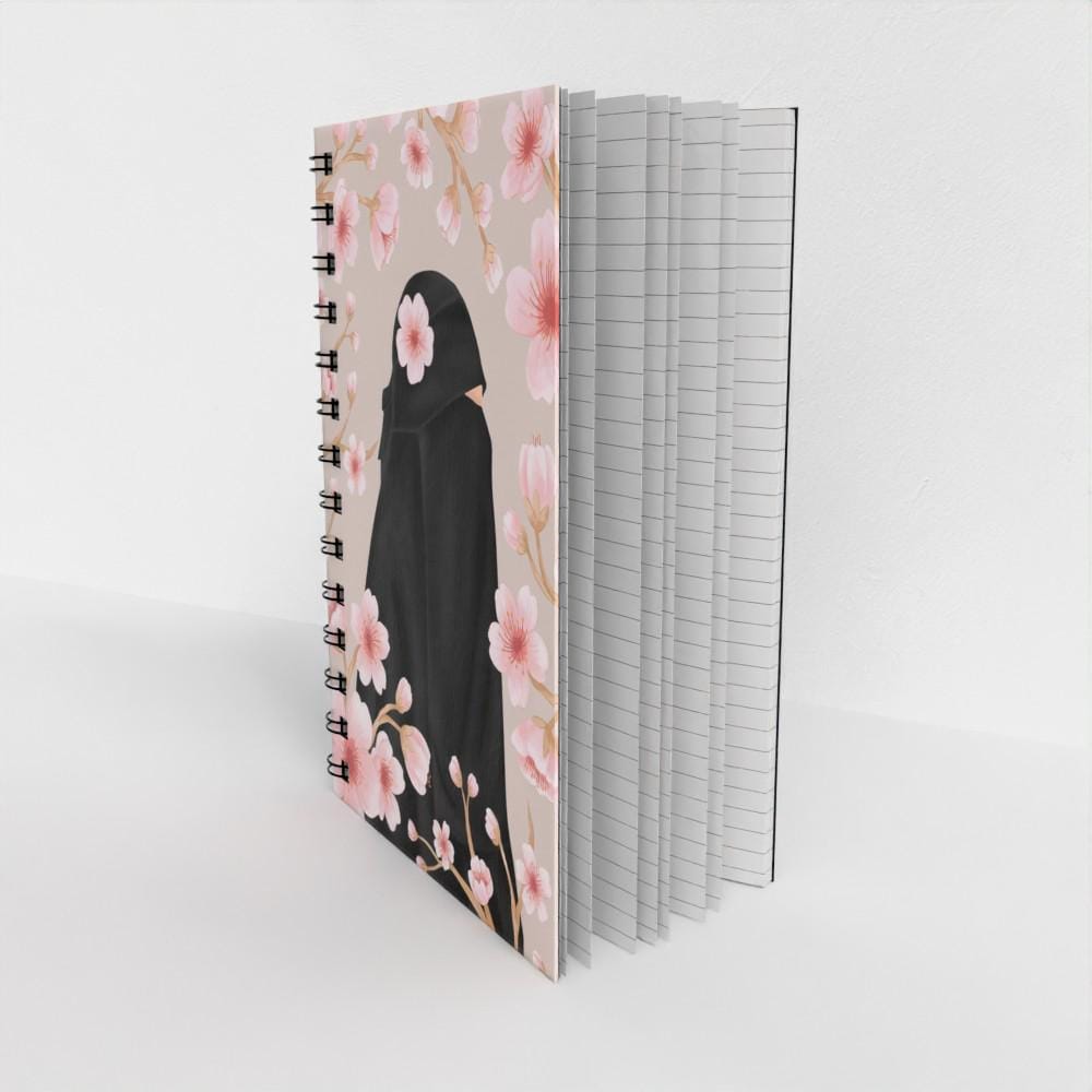 A5 Islamic Niqabi Spiral Journal: Floral Muslim Notebook
