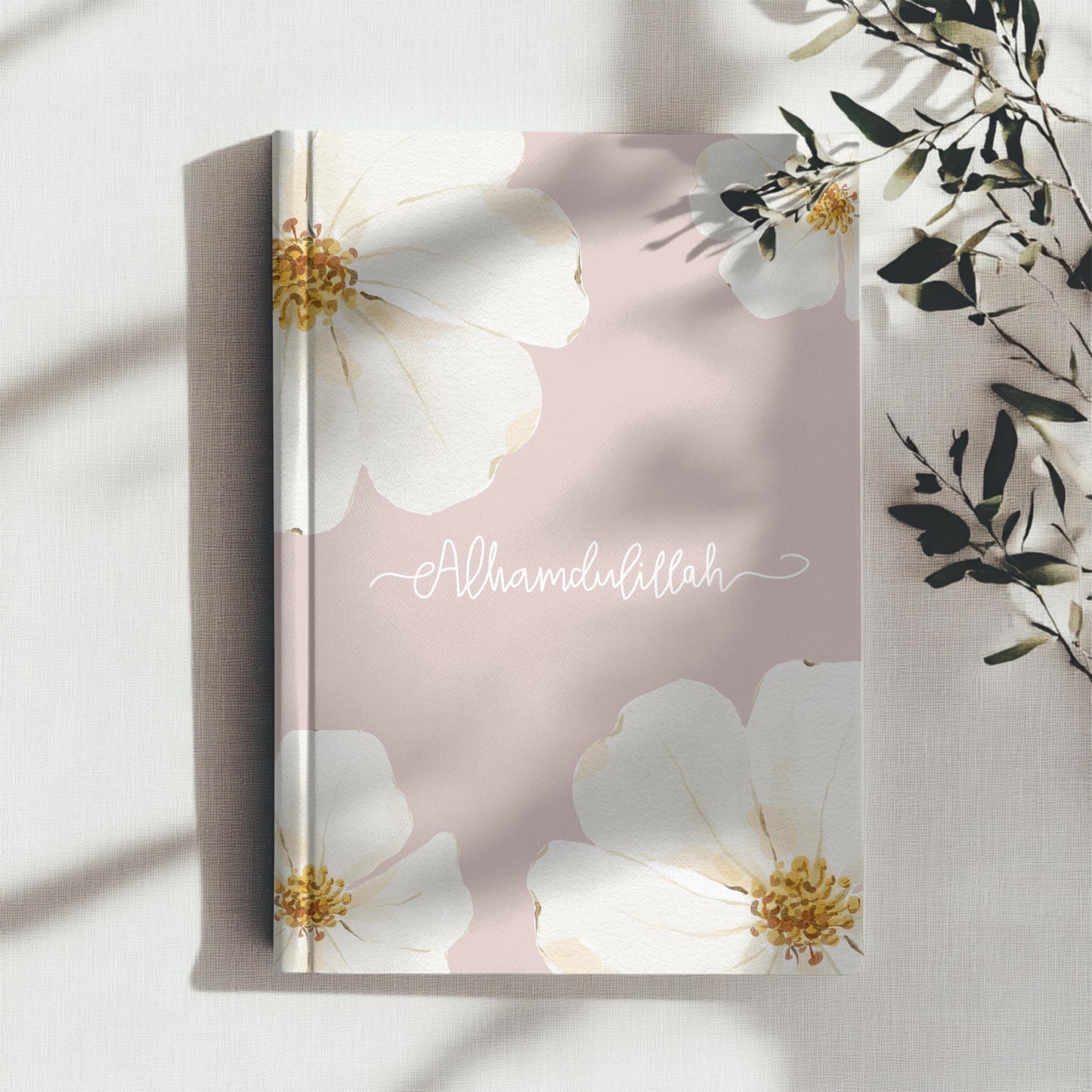 Alhamdulillah Islamic Journal: Pink/Green Floral Muslim Planner, Eid Gift